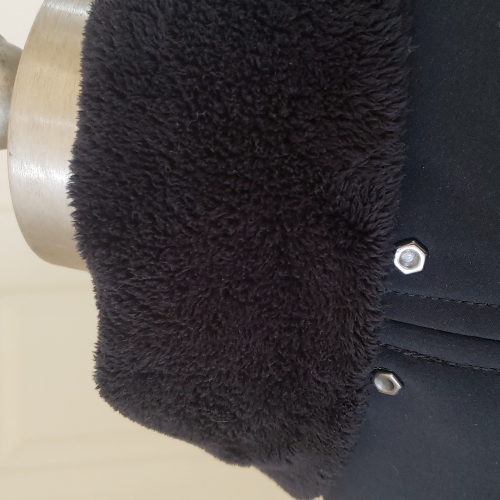 Mountain Hardwear Tuja Peacoat Jacket Black Faux Fur Fleece Waterproof Medium - Picture 9 of 13